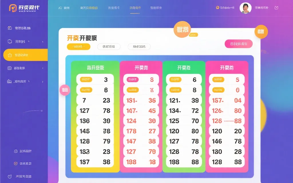 开奖号码页面展示设计草图