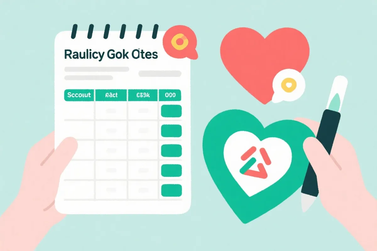 理性购彩概念插画：预算、公益与微笑的平衡